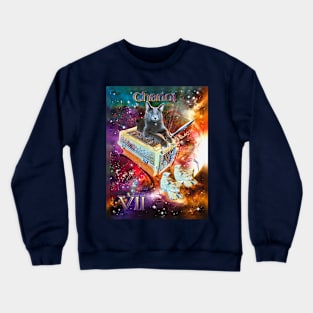 The Chariot from Hazard Cats Tarot Crewneck Sweatshirt